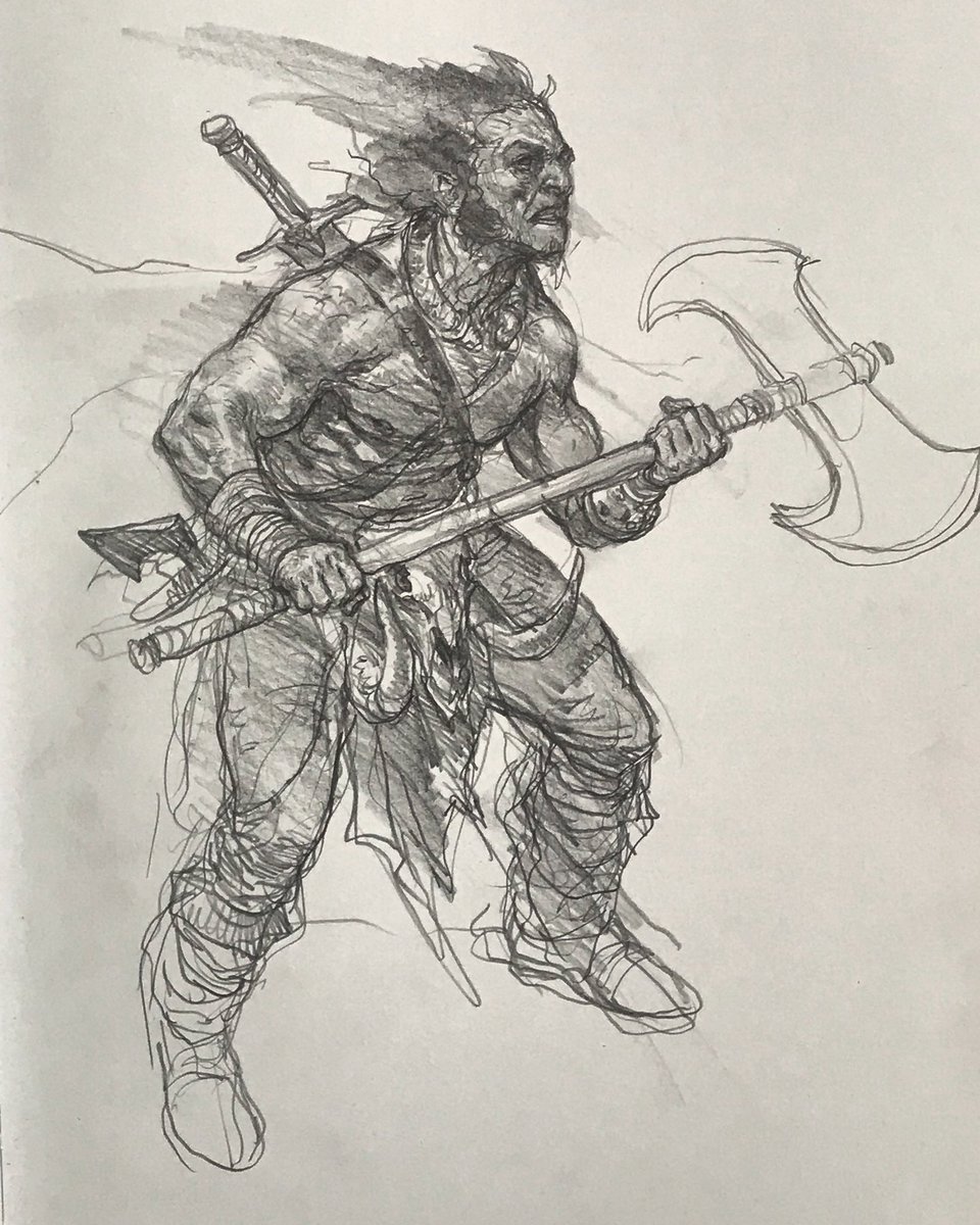 Barbarian Sketch at PaintingValley.com | Explore collection of ...