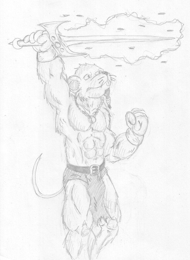 650x886 Sketch A Day - Barbarian Sketch