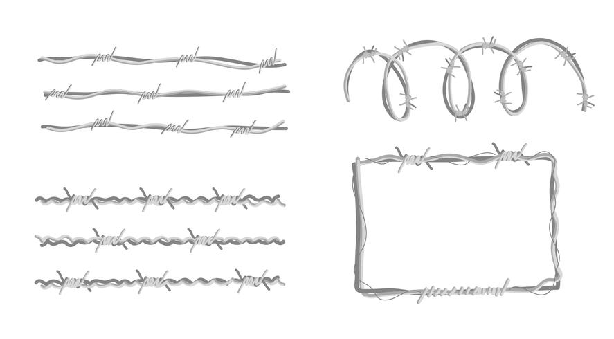 887x490 Barbed Wire Free Vector Art - Barbed Wire Sketch