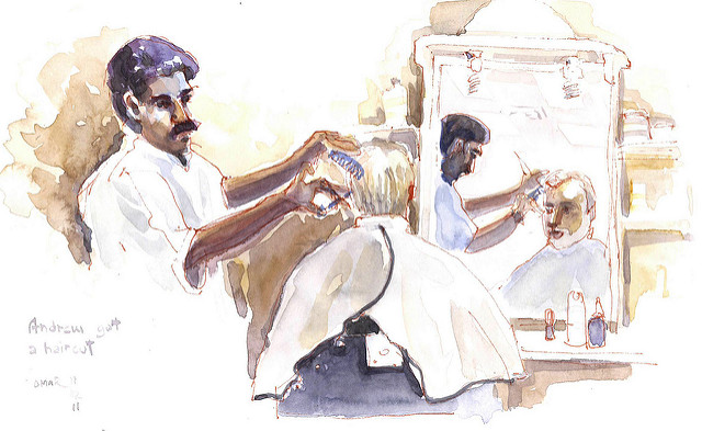 640x393 Barbershop Urban Sketchers - Barber Shop Sketch