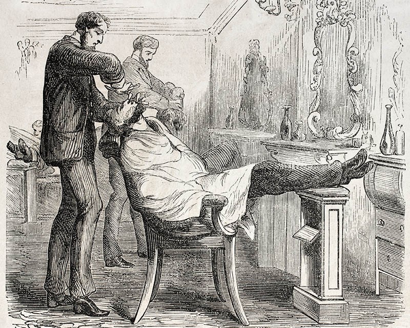 800x640 American Way Of Life Old Illustration Of A Barber Shop. Created - Barber Shop Sketch