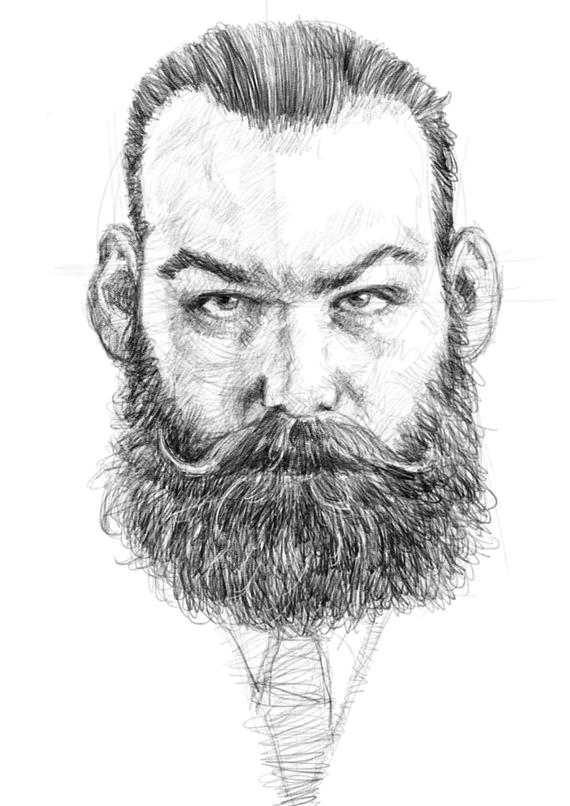 570x806 Barber Sketching Etsy - Barber Sketch