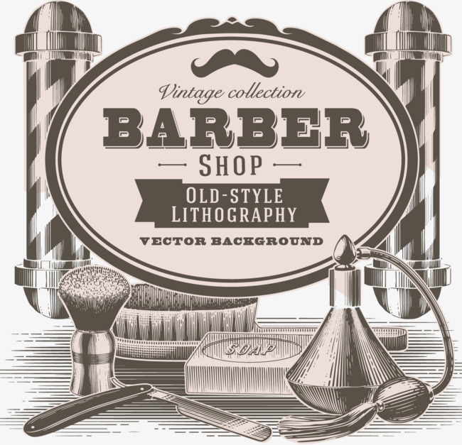 650x627 Sketch Barber Shop Promotional Material, Hand Painted, Sketch - Barber Sketch