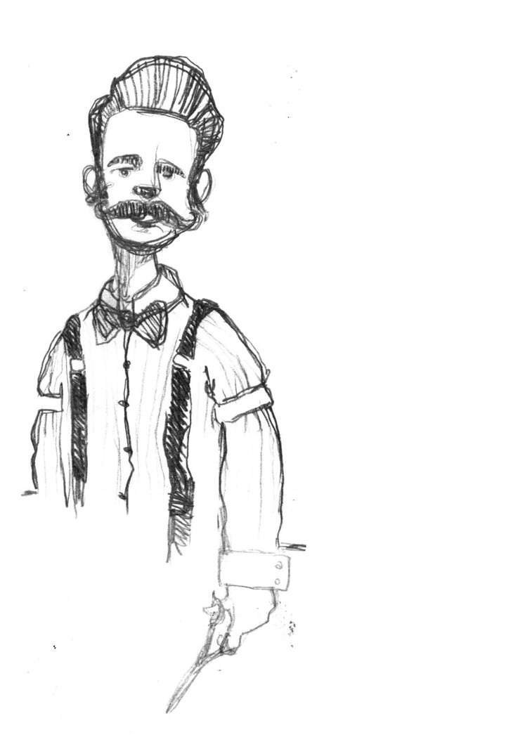 757x1056 Sketch Barber By Enotsdesign - Barber Sketch