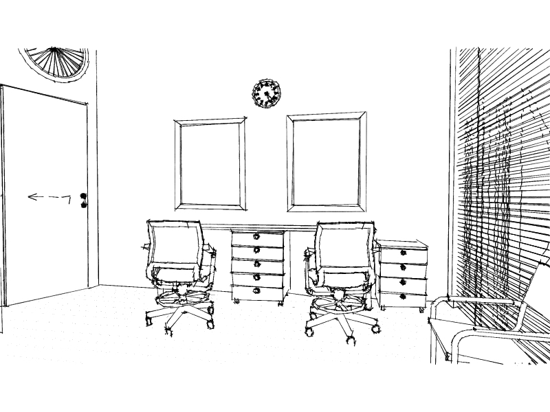 800x600 Barber Shop Sketch House Fabrica - Barber Sketch