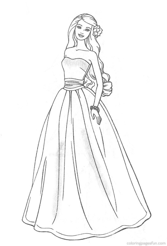 544x800 Drawn Gown Barbie Dress - Barbie Doll Sketch