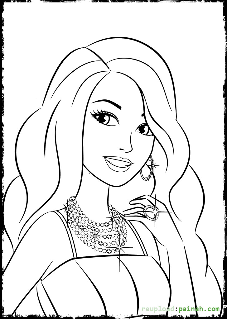 728x1024 Drawn Barbie Beautiful Face - Barbie Face Sketch