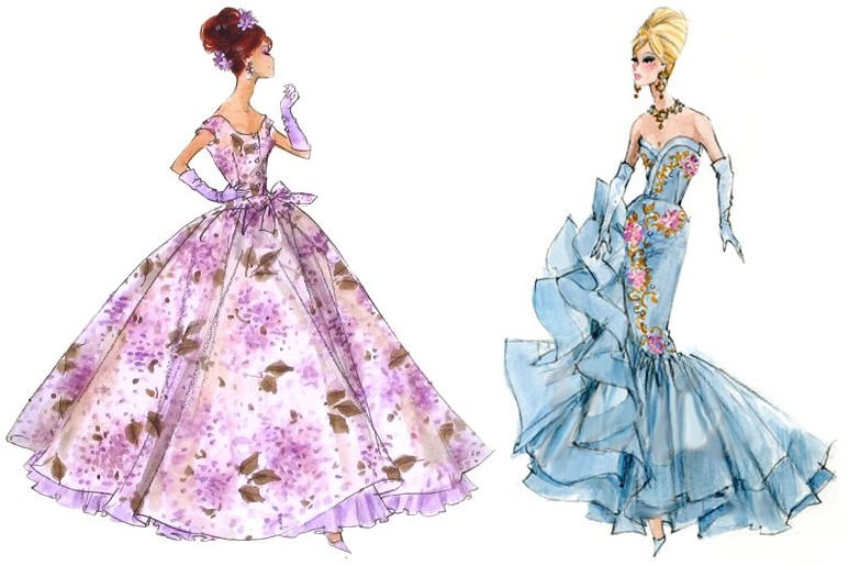 773x515 Barbie Fashion Drawings Of Dresses - Barbie Fashion Sketches