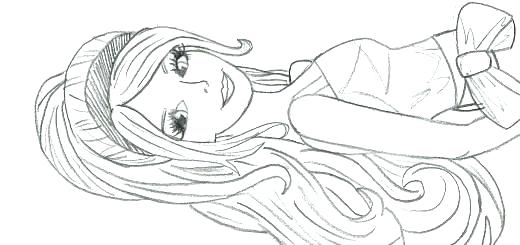 520x245 Barbie Doll Ng P On Pages Of Free Life In The Coloring Pictures - Barbie Sketch