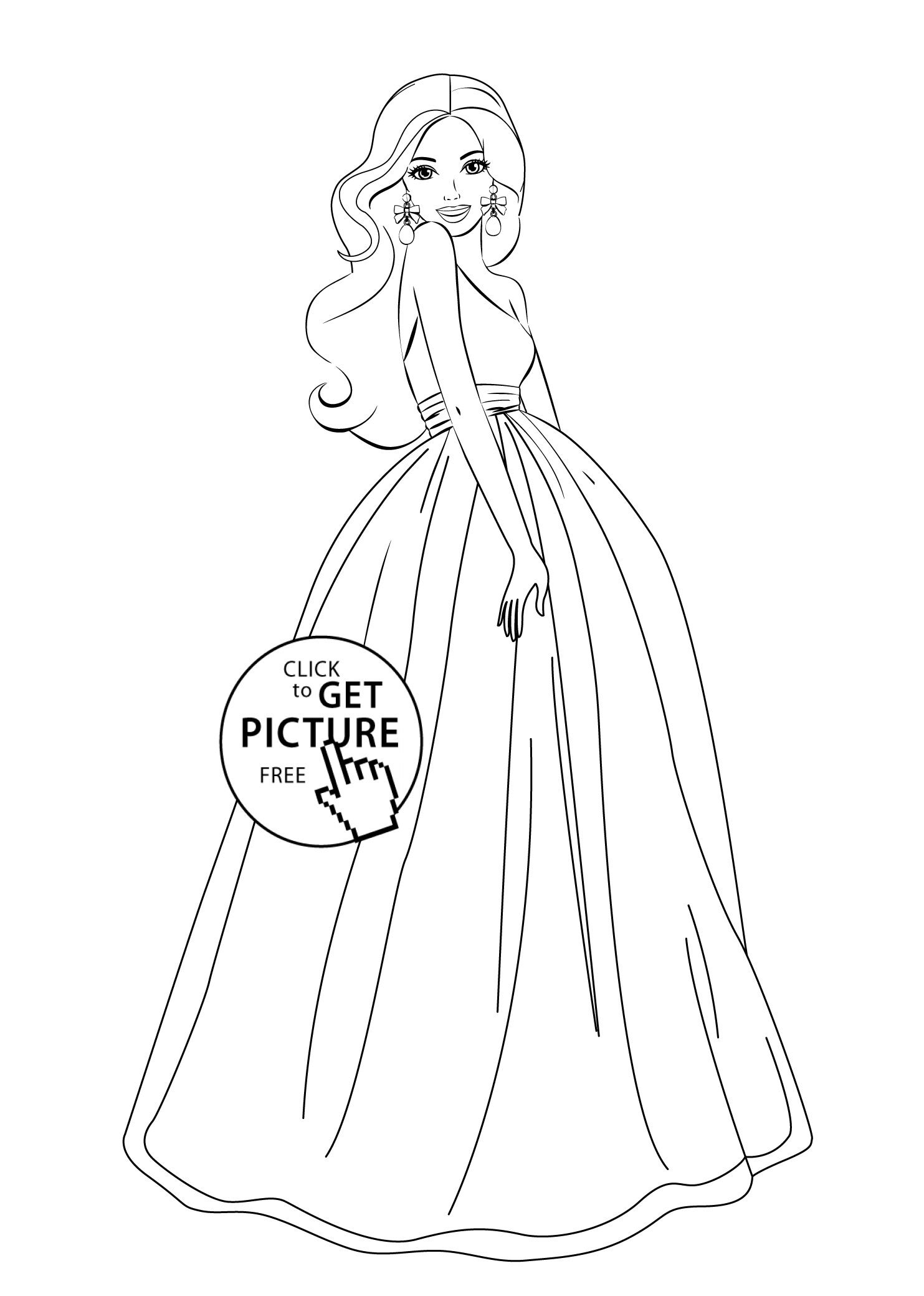 1483x2079 Barbie Coloring Pages For Girls Free Printable Barbie - Barbie Sketch Games