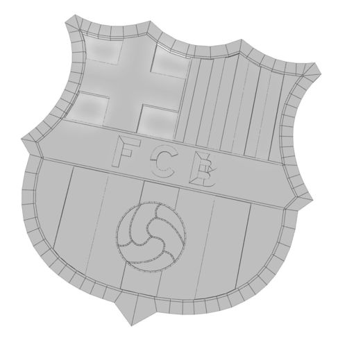 500x500 3d Asset Fc Barcelona Logo Cgtrader - Barcelona Logo Sketch