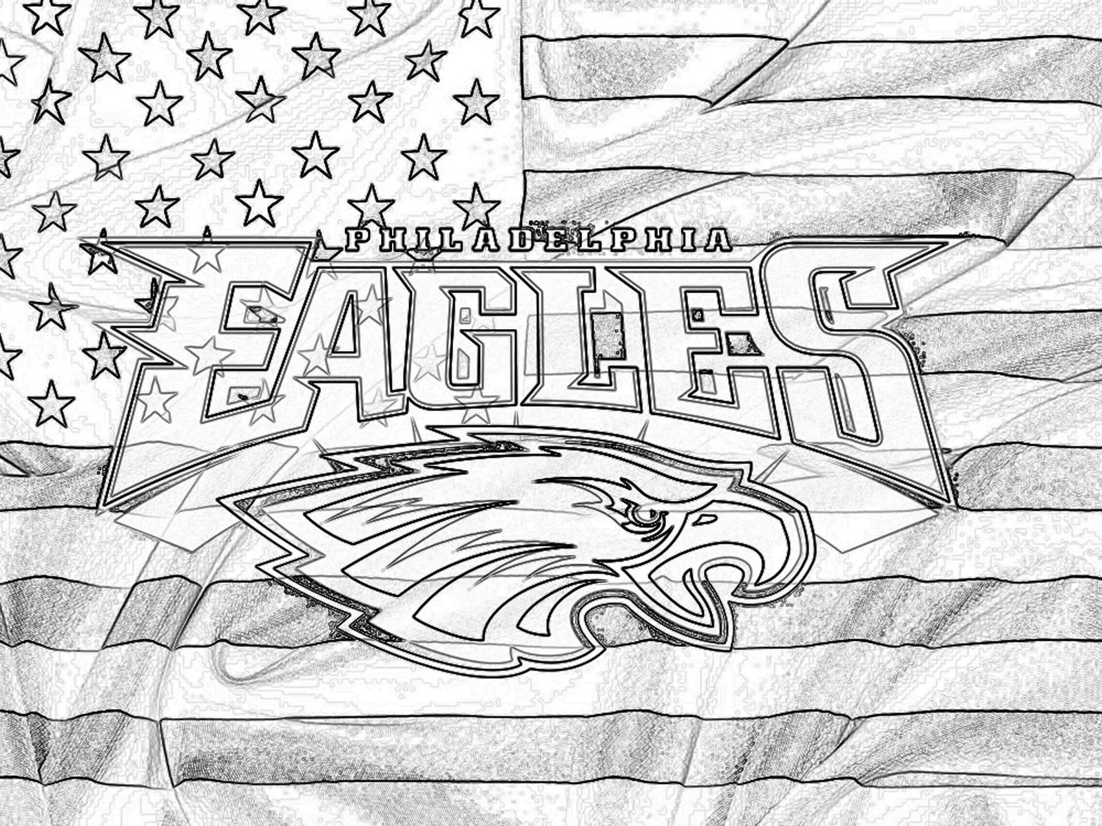 1600x1200 Philadelphia Eagles Logo On Usa Flag Sketch 1600x1200 Desktop Nfl - Barcelona Logo Sketch