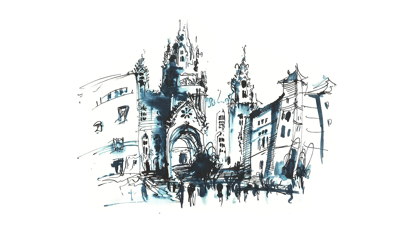 1400x791 Barcelona Sketches On Behance - Barcelona Sketch