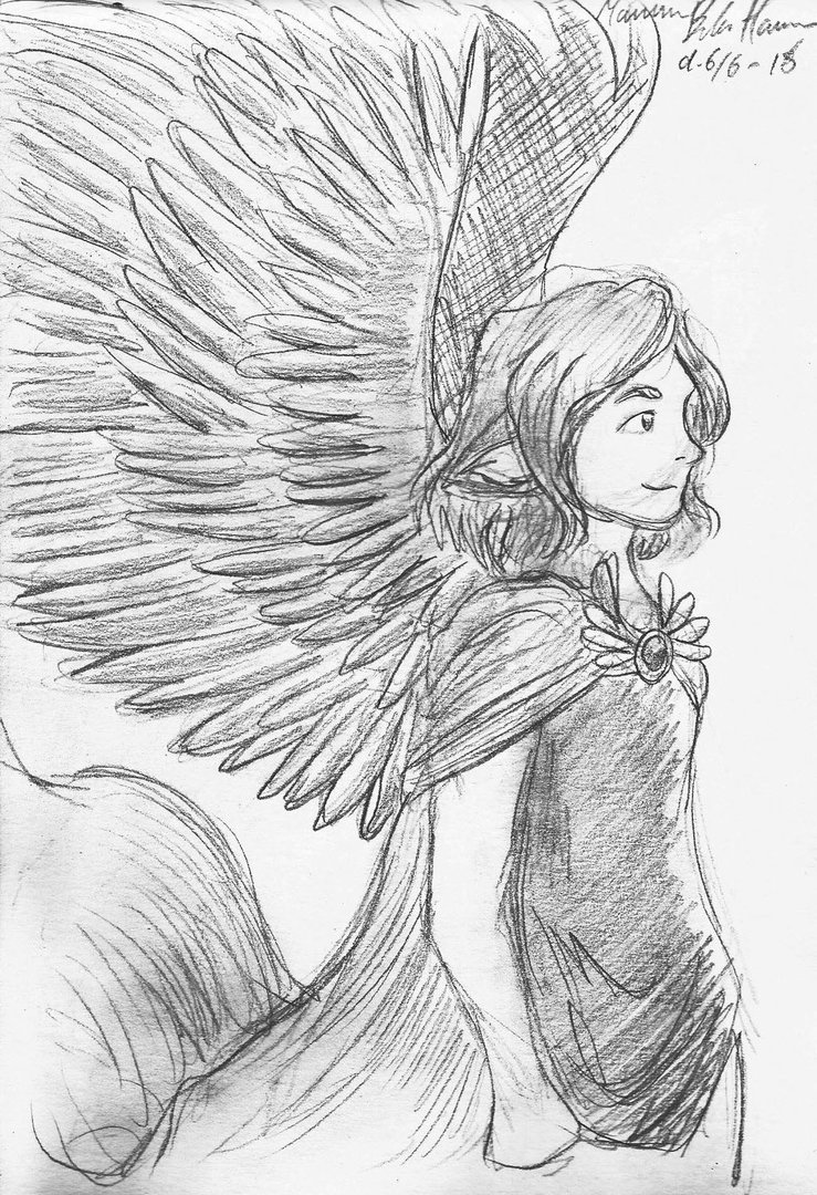 739x1080 Wings (Barcelona Sketch 920) By Thebadgerfoxdraws - Barcelona Sketch