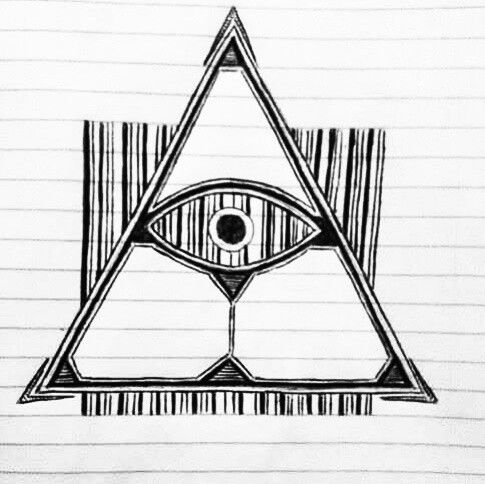 485x484 Illuminati Triangle Barcode Tattoo Design. Drawing Art Tatoos - Barcode Sketch