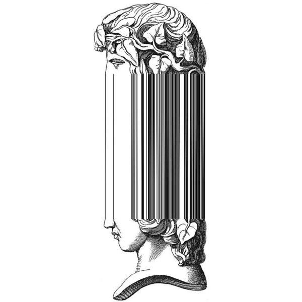 600x600 Barcode Trees Illustration Art Print Liked On Polyvore - Barcode Sketch