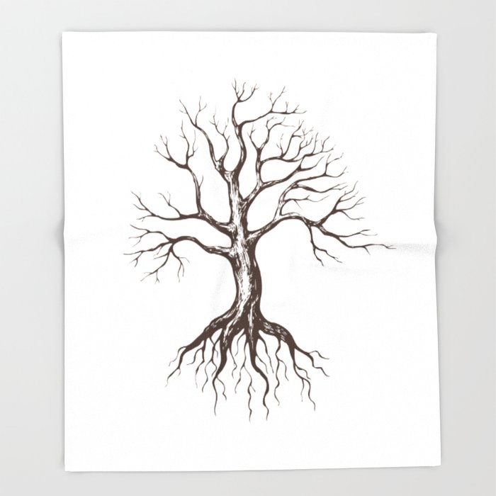 700x700 Bare Tree Throw Blanket By Katerinamitkova Society6 - Bare Tree Sketch