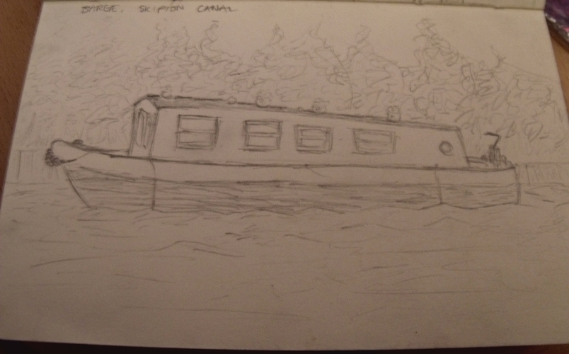 804x500 Sketch Barge By Caramoofin - Barge Sketch