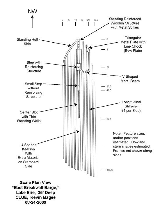 550x733 Welcome To Cleveland Underwater Explorers - Barge Sketch
