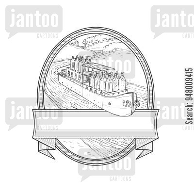 400x400 Barge Cartoons - Barge Sketch