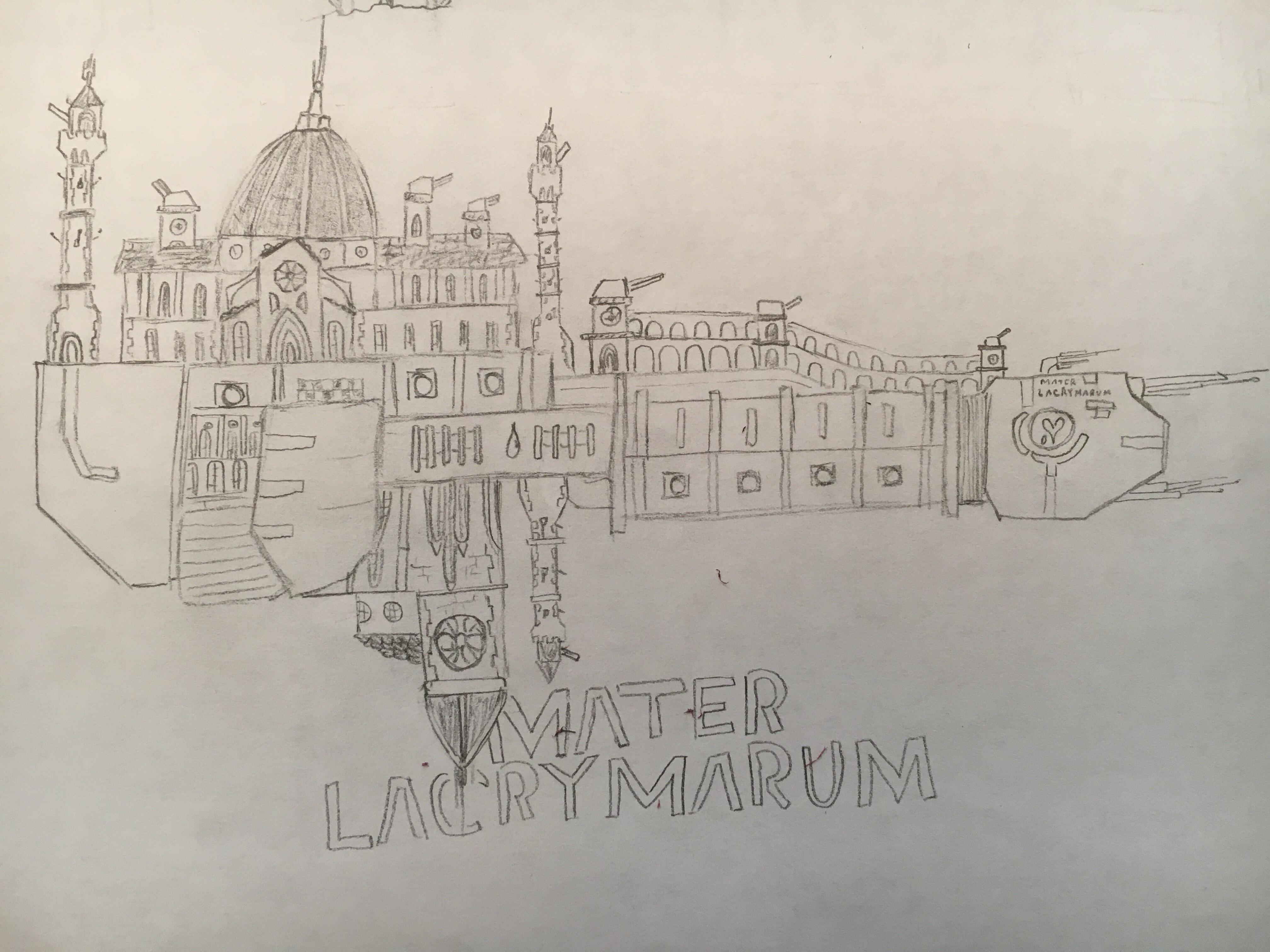 4032x3024 A Sketch Of The Lamenters Remaining Battle Barge, Mater - Barge Sketch