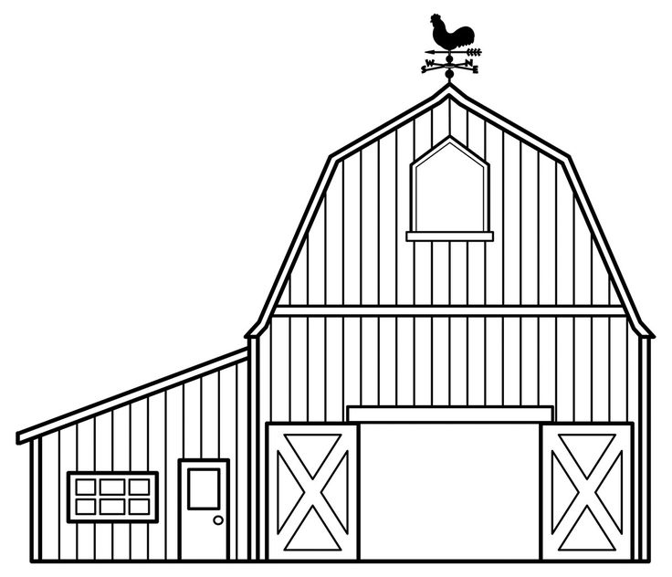 736x632 Clipart Barn Sketch - Barn Sketch