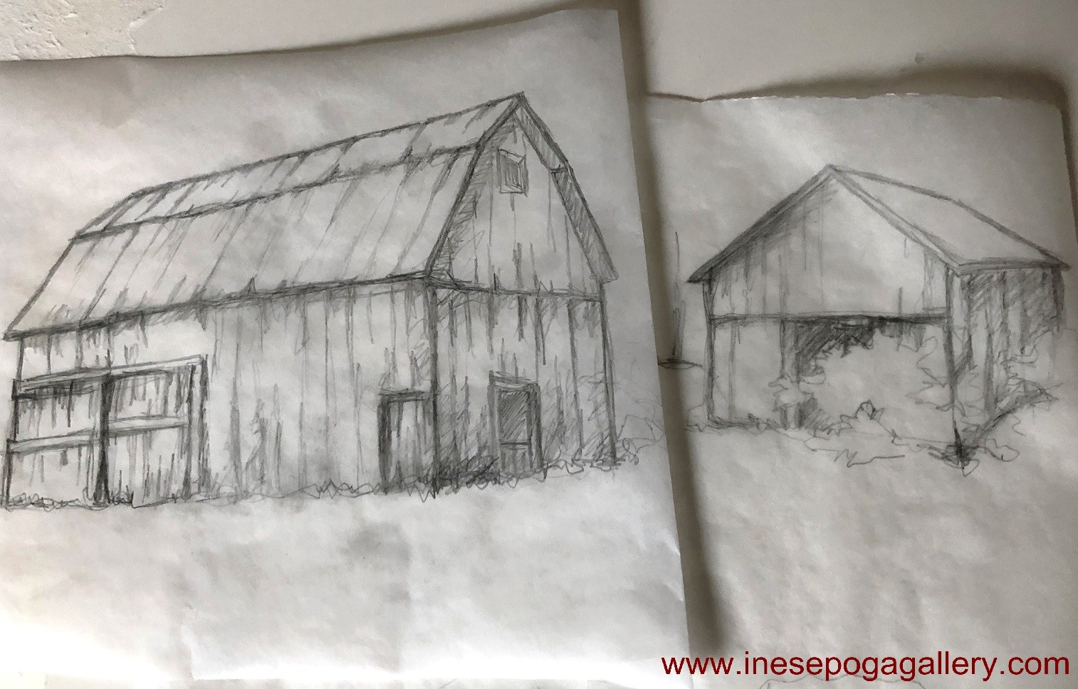 1514x968 Art Instruction Barn Drawing - Barn Sketch