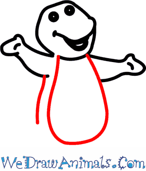 300x350 How To Draw Barney The Dinosaur - Barney Sketch