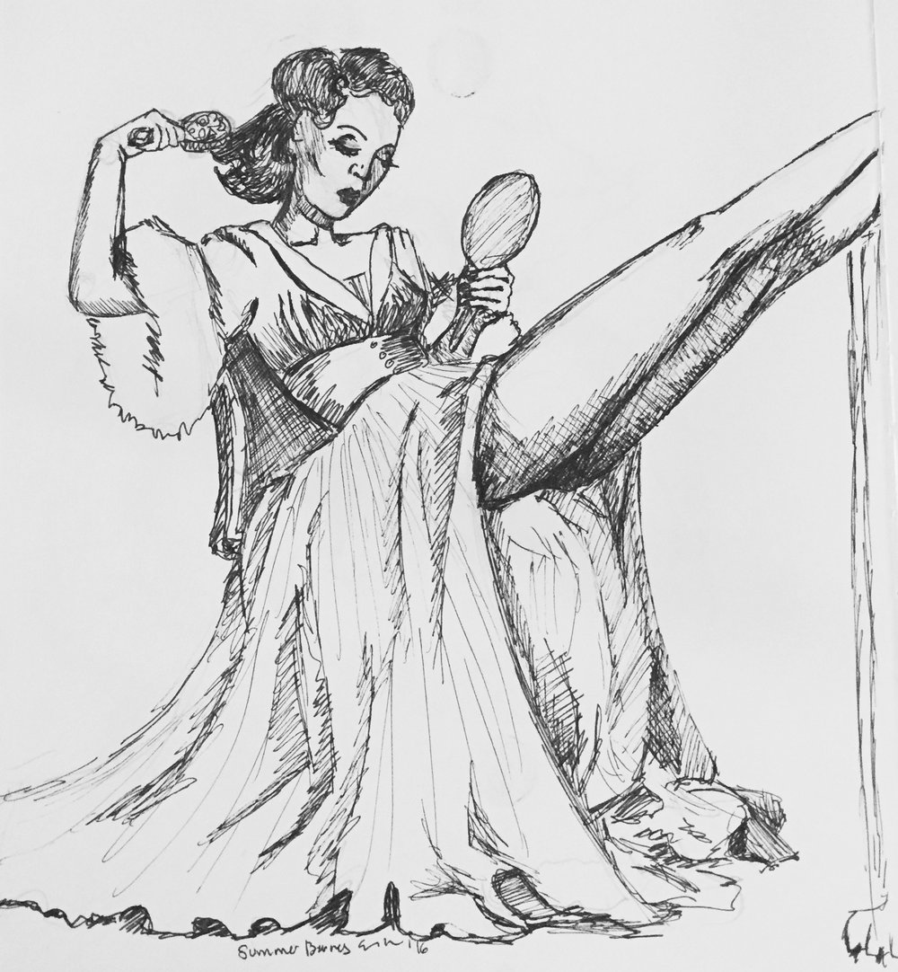 1000x1082 Summer Barney - Barney Sketch