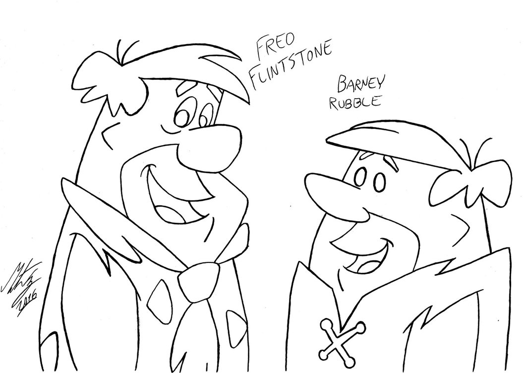 1063x752 The Flintstones - Barney Sketch
