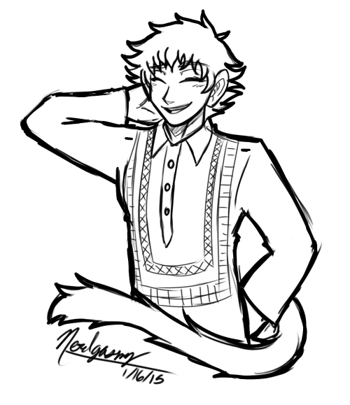 500x579 Me When Sage And Scarlet Are In Volume 6 Speed Sketch Of Sun - Barong Tagalog Sketch