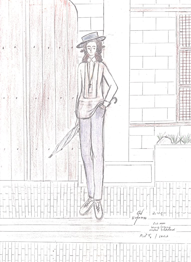 763x1048 Rich Man By Balangkas - Barong Tagalog Sketch