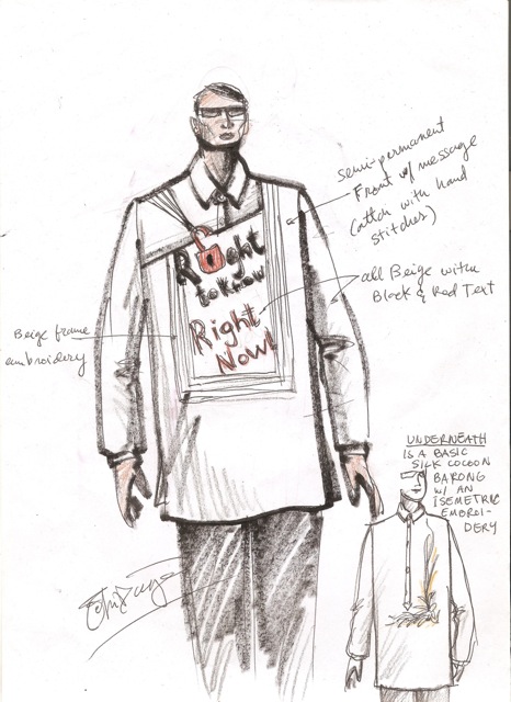 466x640 Congressman In Foi Fashion Statement The Pcij Blog - Barong Tagalog Sketch