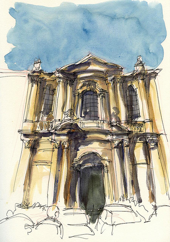 352x500 Sketching Architecture Why Do I Love Baroque Architecture So Much - Baroque Architecture Sketch
