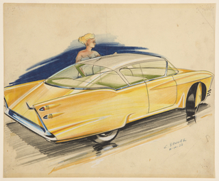 320x264 Drawing, Barracuda Concept, 1964 Objects Collection Of Cooper - Barracuda Sketch