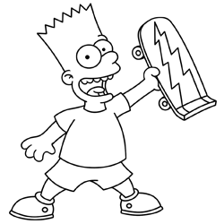 250x250 How To Draw Bart From The Simpsons - Bart Sketch