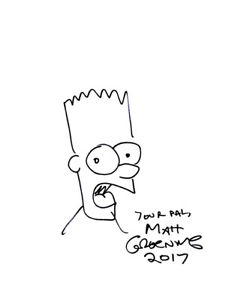 235x300 Matt Groening Signed 11x14 Bart Simpson Original Art Sketch - Bart Sketch