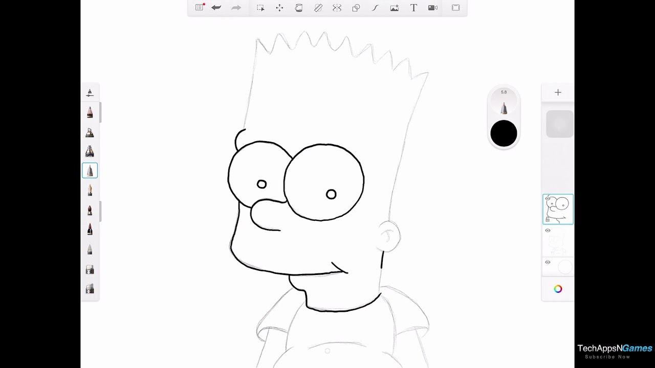 1280x720 Speed Drawing - Bart Sketch