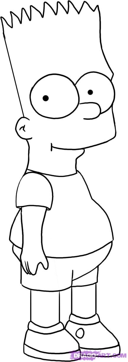 433x1225 Bart Simpson Drawing, Pencil, Sketch, Colorful, Realistic Art - Bart Sketch