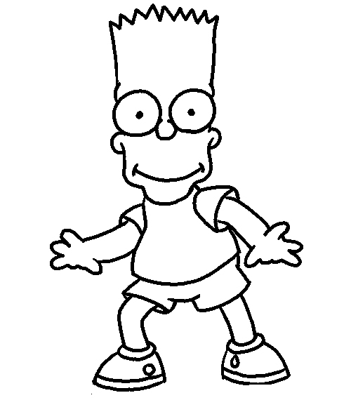 500x570 Bart Simpson Sketch Drawing Skill - Bart Sketch