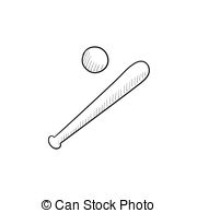 180x195 Baseball Bat And Ball Sketch Icon. Baseball Bat And Ball Sketch - Baseball Ball Sketch