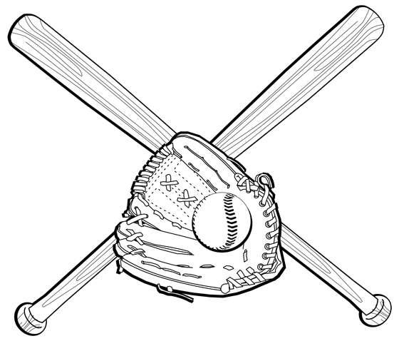 560x478 Sketch Clipart Baseball - Baseball Ball Sketch