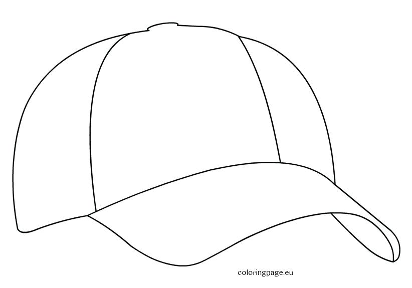 822x575 Graduation Cap Coloring - Baseball Cap Sketch