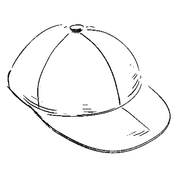 600x626 Baseball Cap Coloring - Baseball Cap Sketch