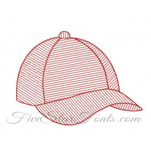 500x500 Baseball Cap Sketch + Bonus Vintage Designs - Baseball Cap Sketch