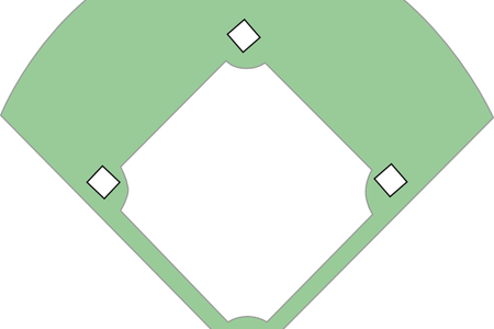 450x300 Collection Of Free Softball Drawing Field. Download On Ubisafe - Baseball Diamond Sketch