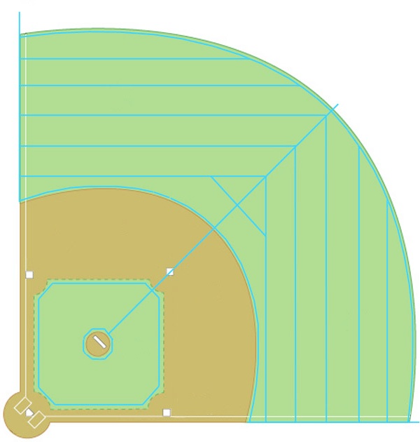 600x630 Natural Grass Field Drainage - Baseball Diamond Sketch