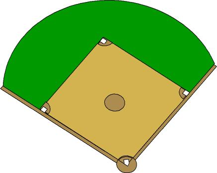 437x348 Diamond Clipart Baseball Field Cute Borders, Vectors, Animated - Baseball Field Sketch