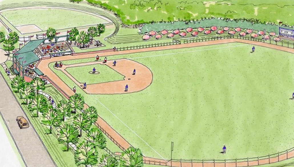 1030x586 Elizabethtown College Master Plan - Baseball Field Sketch