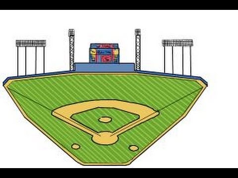 480x360 How To Draw The Busch Stadium - Baseball Field Sketch